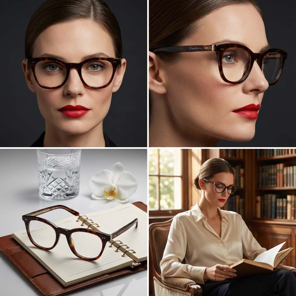 Giorgio Armani Eyeglasses Frames Brown Panto Full-Rim 0AR7251 5879 48mm Giorgio Armani