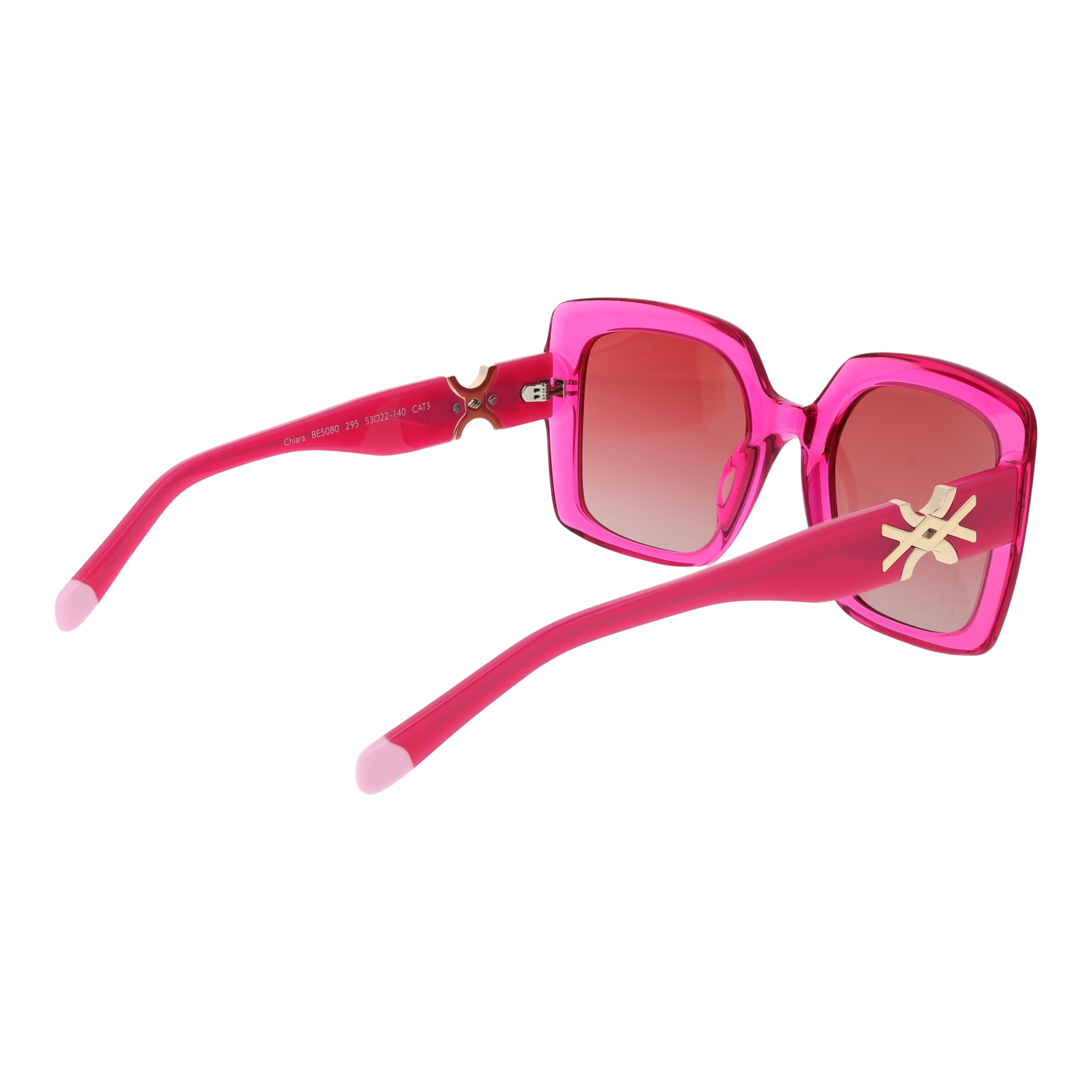 Benetton Sunglasses Benetton Sunglasses Women Rose Square Pink Gradient BE5080 295 53mm Eyeglasses Eyewear designer