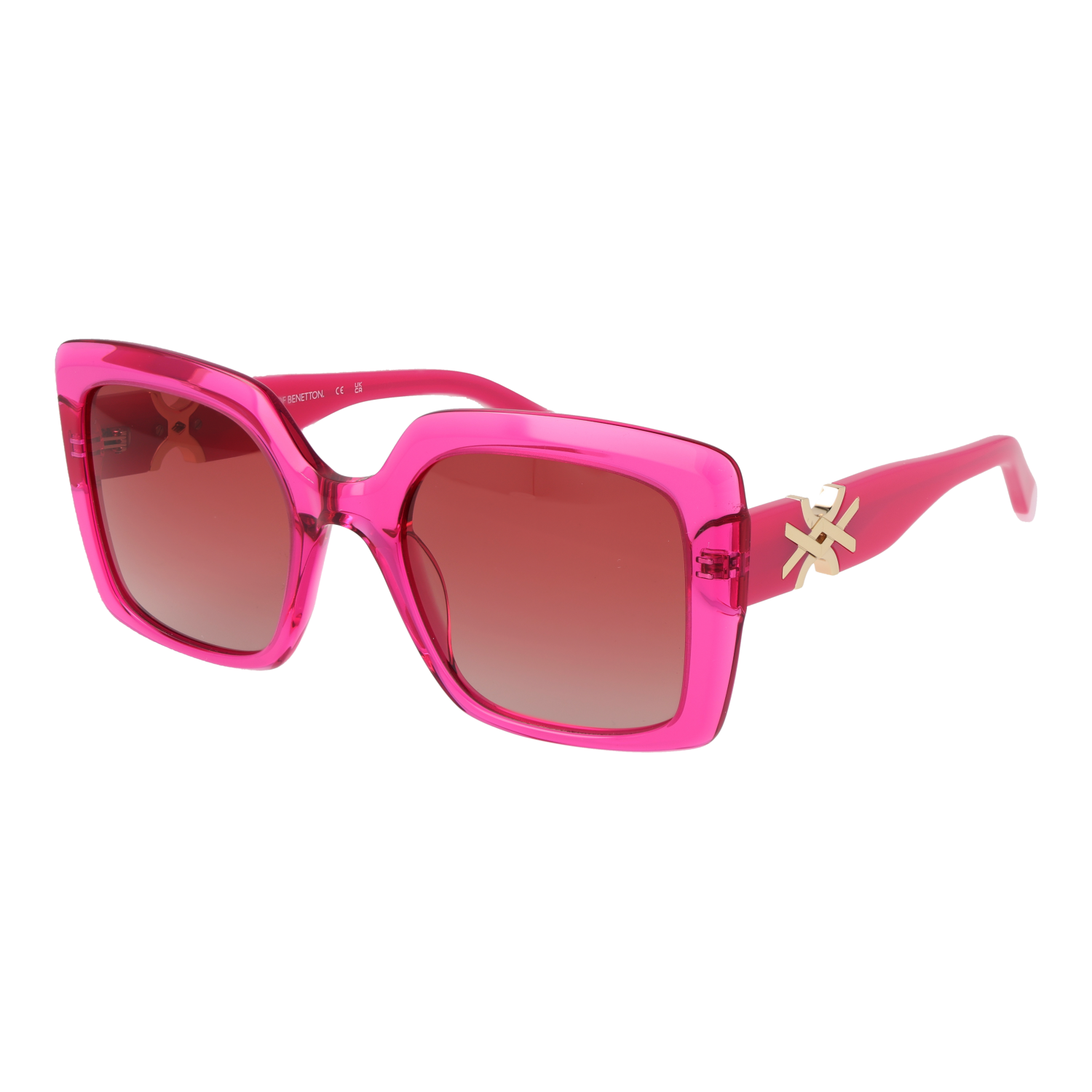 Benetton Sunglasses Benetton Sunglasses Women Rose Square Pink Gradient BE5080 295 53mm Eyeglasses Eyewear designer