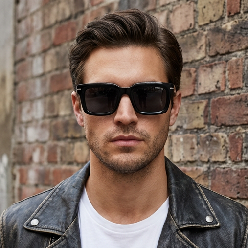 Carrera Sunglasses Carrera Sunglasses 316/S 807M9 Men Black Rectangular Full Rim Grey Polarized 52mm Eyeglasses Eyewear designer