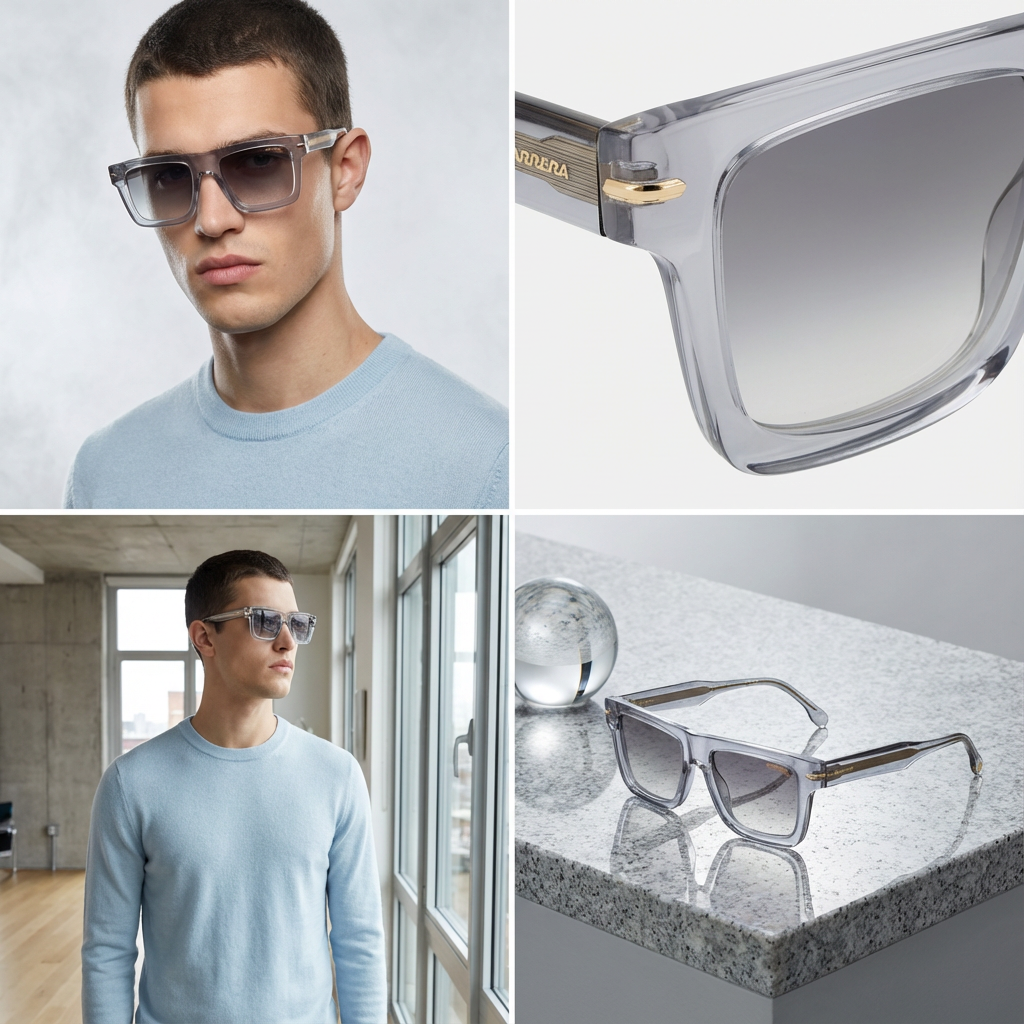 Carrera Sunglasses Carrera Sunglasses CARRERA 305/S KB7FQ Unisex Grey Rectangular Full Rim Mirror Gradient 54mm Eyeglasses Eyewear designer