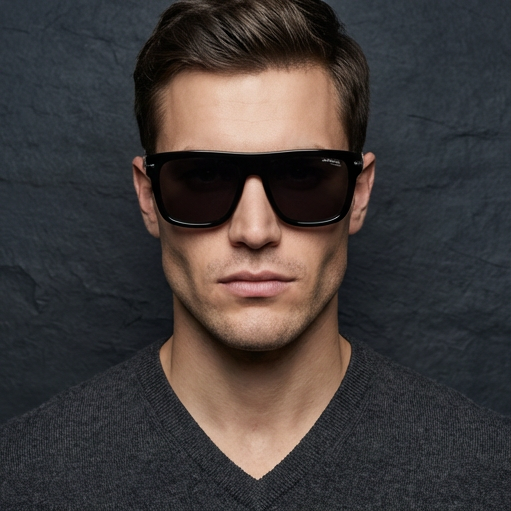 Carrera Sunglasses Carrera Sunglasses CARRERA 340/S 284M9 Men Black Square Acetate Full Rim Grey Polarized 57mm Eyeglasses Eyewear designer