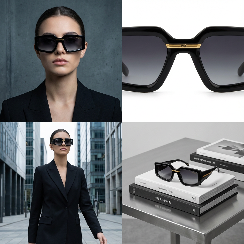 Carrera Sunglasses Carrera Sunglasses VICTORY C 12/S 2M2IR Women Black Rectangular Polyamide Grey 55mm Eyeglasses Eyewear designer