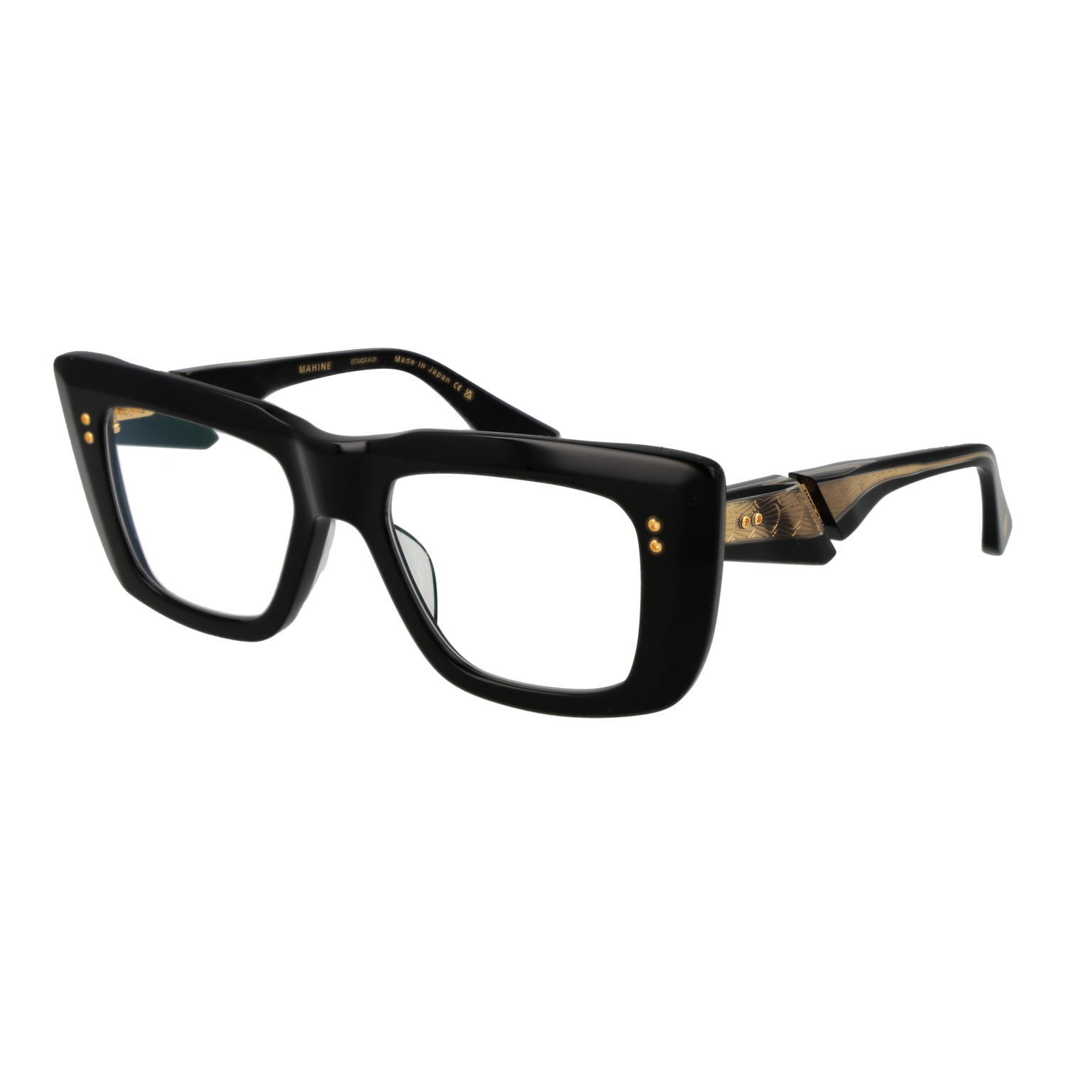 Dita Eyeglasses Dita Eyeglasses DTX437-A-01 Mahine Black Butterfly Full Rim 52mm Unisex Eyeglasses Eyewear designer