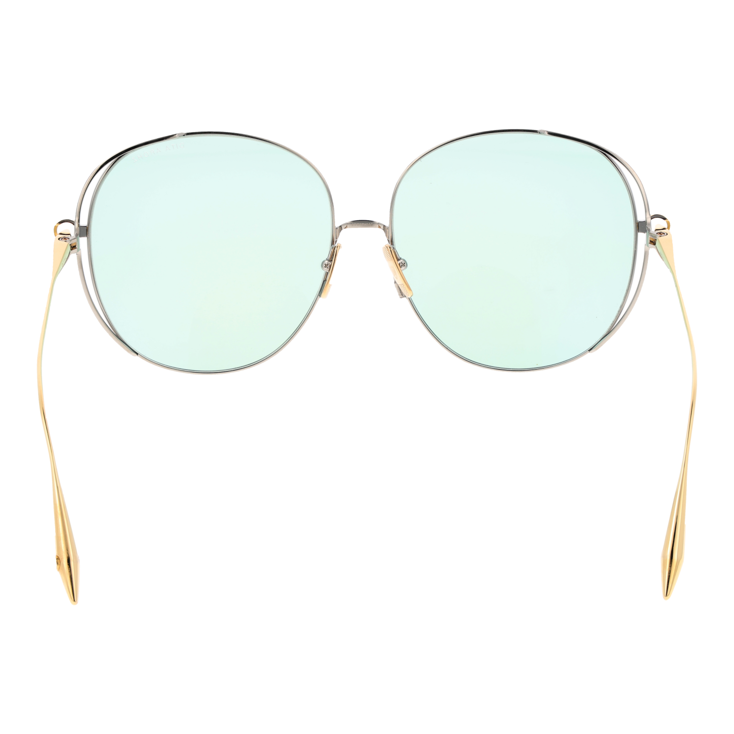 Dita Sunglasses Dita Sunglasses DTS156-A-03 AROHZ Silver Gold Round Green 62mm Eyeglasses Eyewear designer