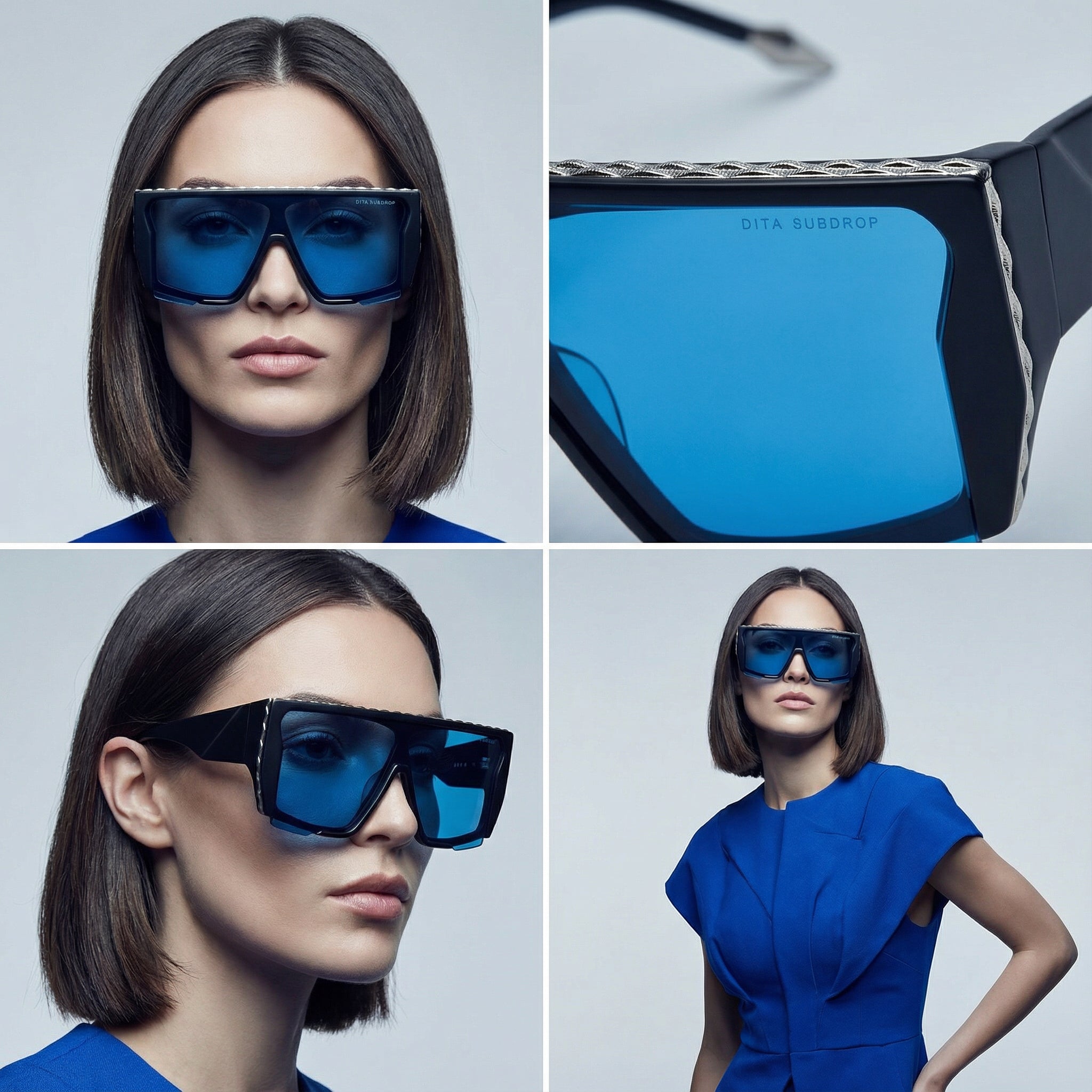 Dita Sunglasses Dita Sunglasses DTS429-A-01 Subdrop Black Mono Lens Shield 137mm Eyeglasses Eyewear designer