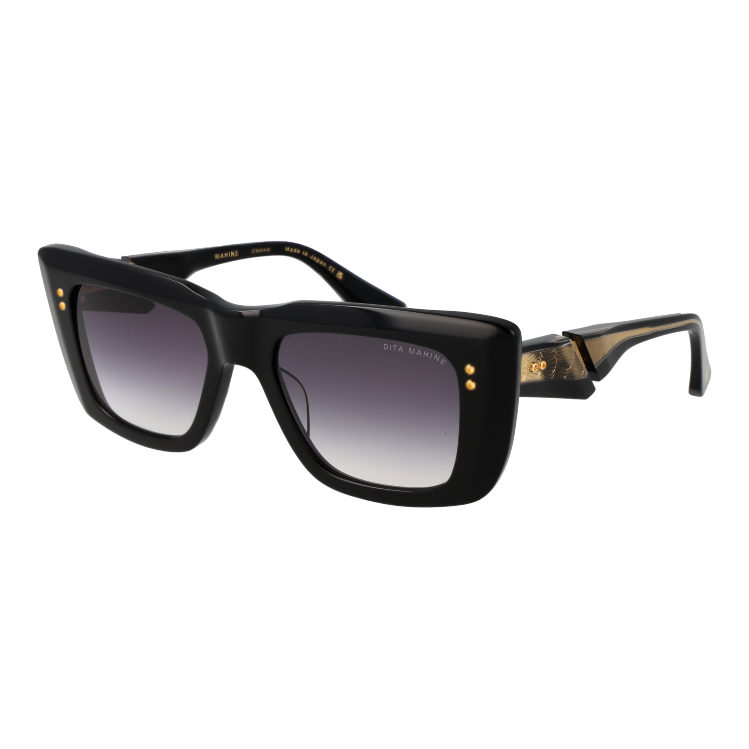 Dita Sunglasses Dita Sunglasses DTS437-A-01 Mahine Black Rectangular Gradient 53mm Eyeglasses Eyewear designer