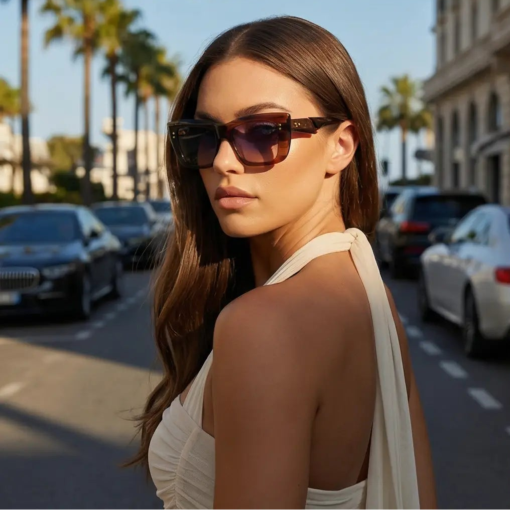 Dita Sunglasses Dita Sunglasses DTS437-A-02 Mahine Brown Rectangle Gradient 53mm Eyeglasses Eyewear designer