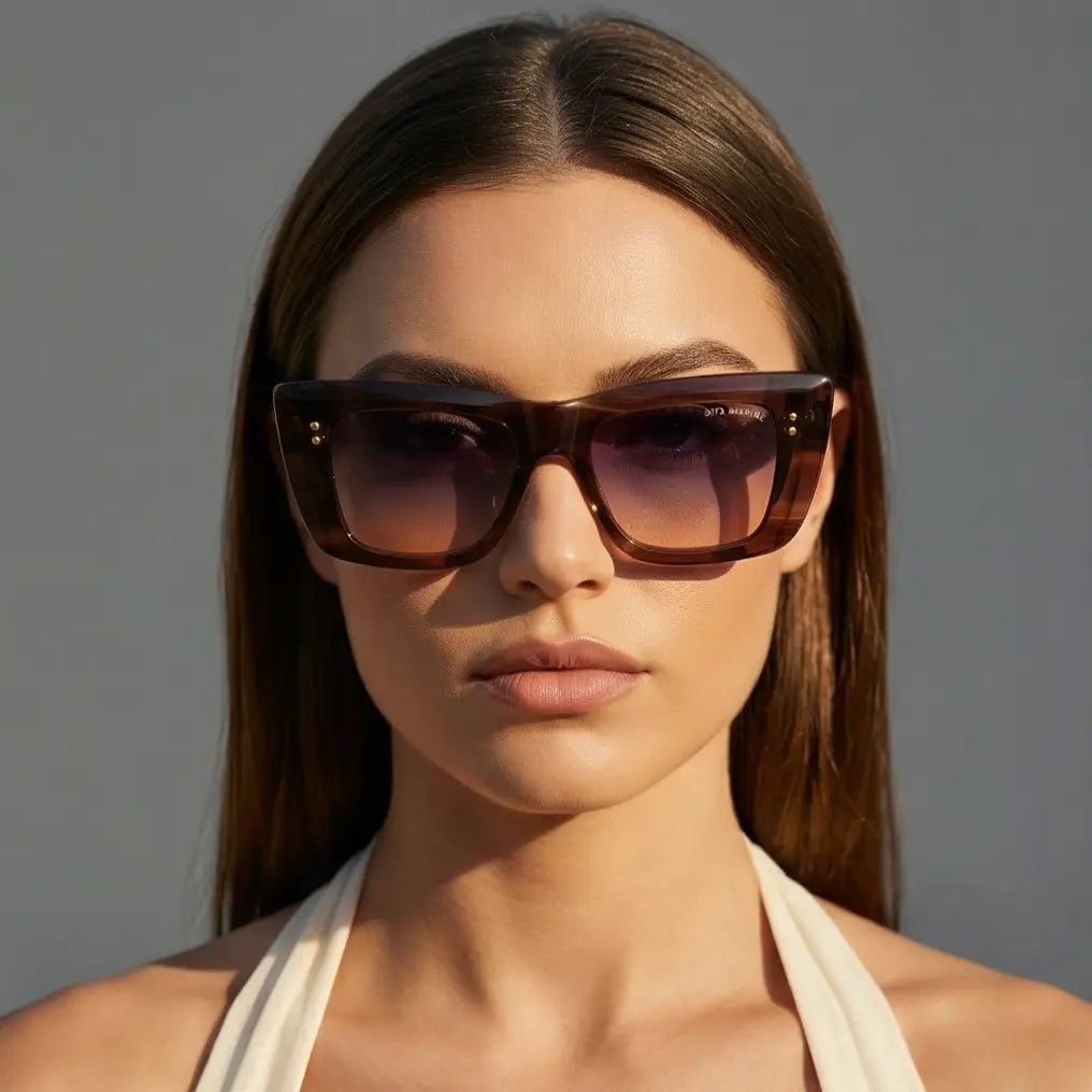 Dita Sunglasses Dita Sunglasses DTS437-A-02 Mahine Brown Rectangle Gradient 53mm Eyeglasses Eyewear designer