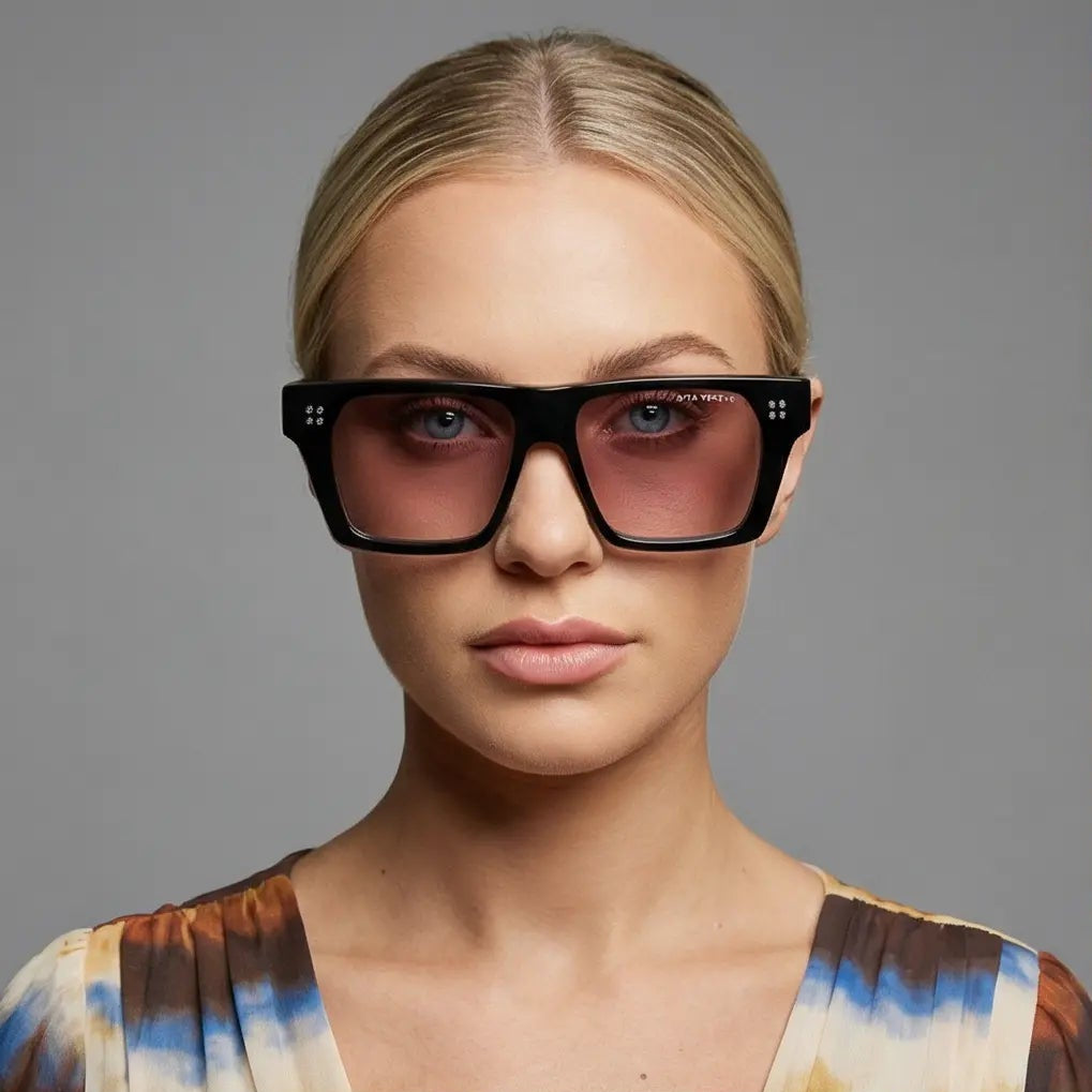 Dita Sunglasses DITA Sunglasses DTS720-A-03 Venzyn Black Square Mirrored 56mm Eyeglasses Eyewear designer