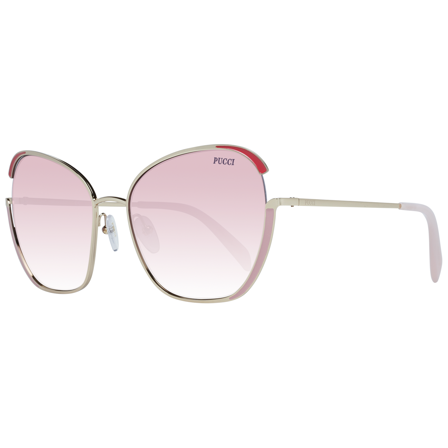 Emilio Pucci Sunglasses Emilio Pucci Sunglasses EP0131 32T 58mm - Women Gold/Rose Gradient Butterfly Full-Rim Eyeglasses Eyewear UK USA Australia