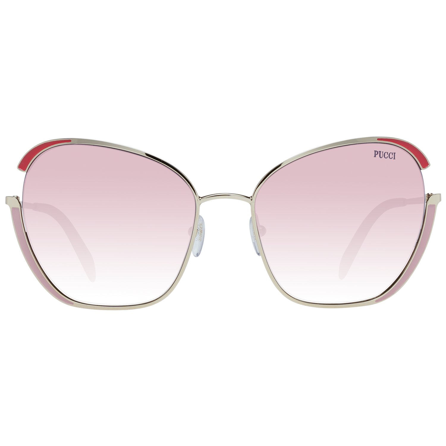 Emilio Pucci Sunglasses Emilio Pucci Sunglasses EP0131 32T 58mm - Women Gold/Rose Gradient Butterfly Full-Rim Eyeglasses Eyewear UK USA Australia