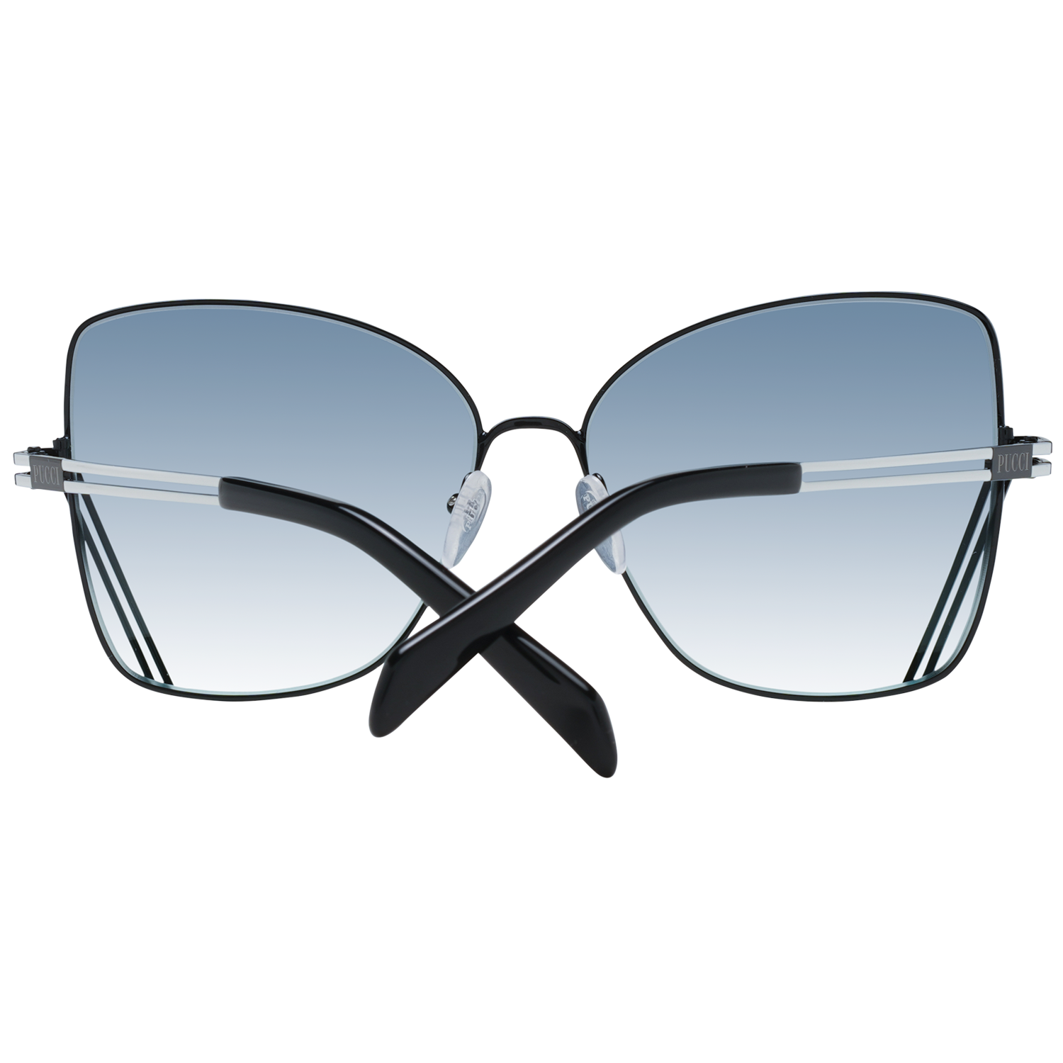 Emilio Pucci Sunglasses Emilio Pucci Sunglasses EP0179 05B 59mm - Women Black/Grey Gradient Butterfly Full-Rim Eyeglasses Eyewear UK USA Australia