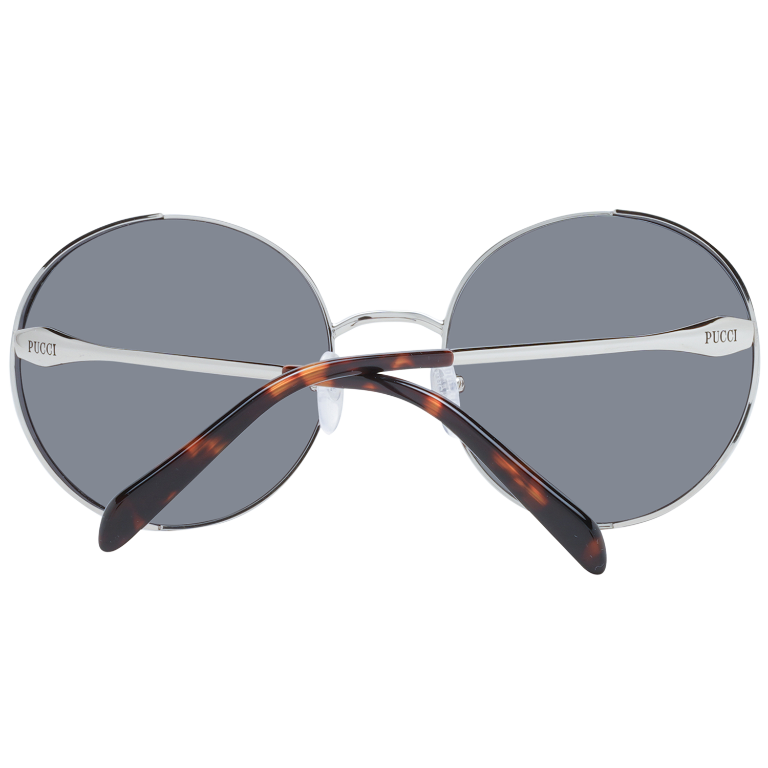 Emilio Pucci Sunglasses Emilio Pucci Sunglasses EP0187 16A 56mm - Women Silver/Grey Gradient Round Full-Rim Eyeglasses Eyewear UK USA Australia