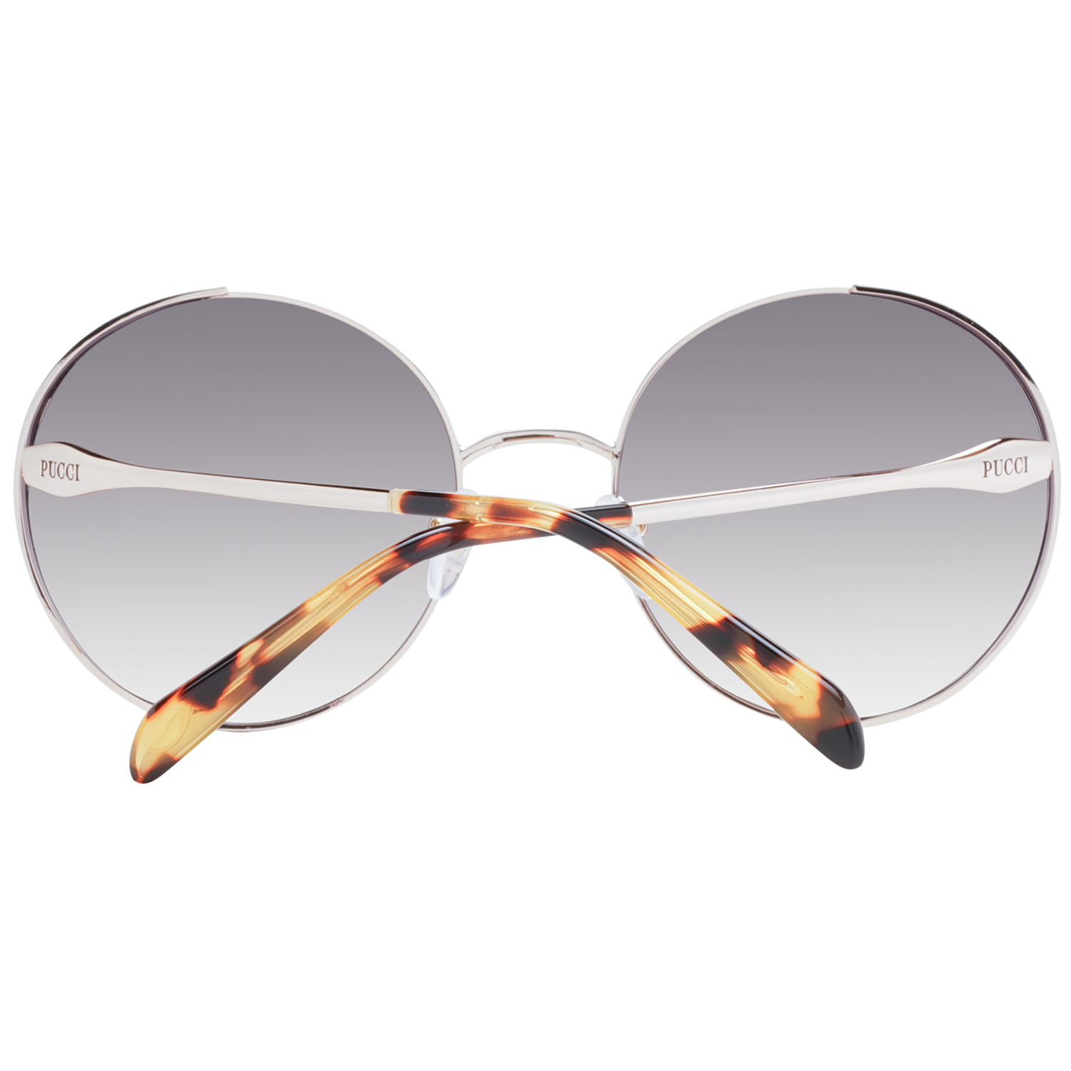 Emilio Pucci Sunglasses Emilio Pucci Sunglasses EP0187 28F 56mm - Women Rose Gold/Brown Gradient Round Full-Rim Eyeglasses Eyewear UK USA Australia