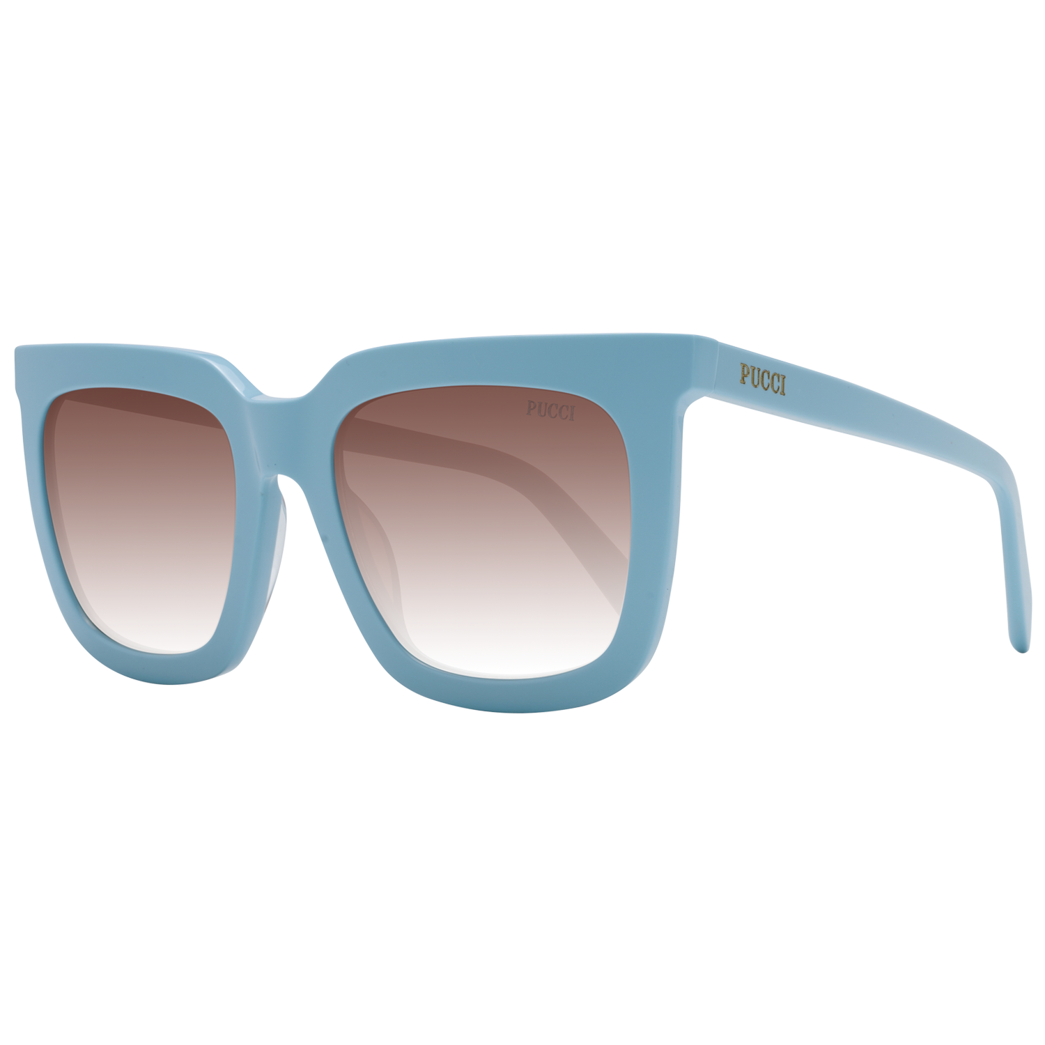 Emilio Pucci Sunglasses Emilio Pucci Sunglasses EP0201 84F 54mm - Women Blue/Brown Gradient Square Full-Rim Eyeglasses Eyewear UK USA Australia