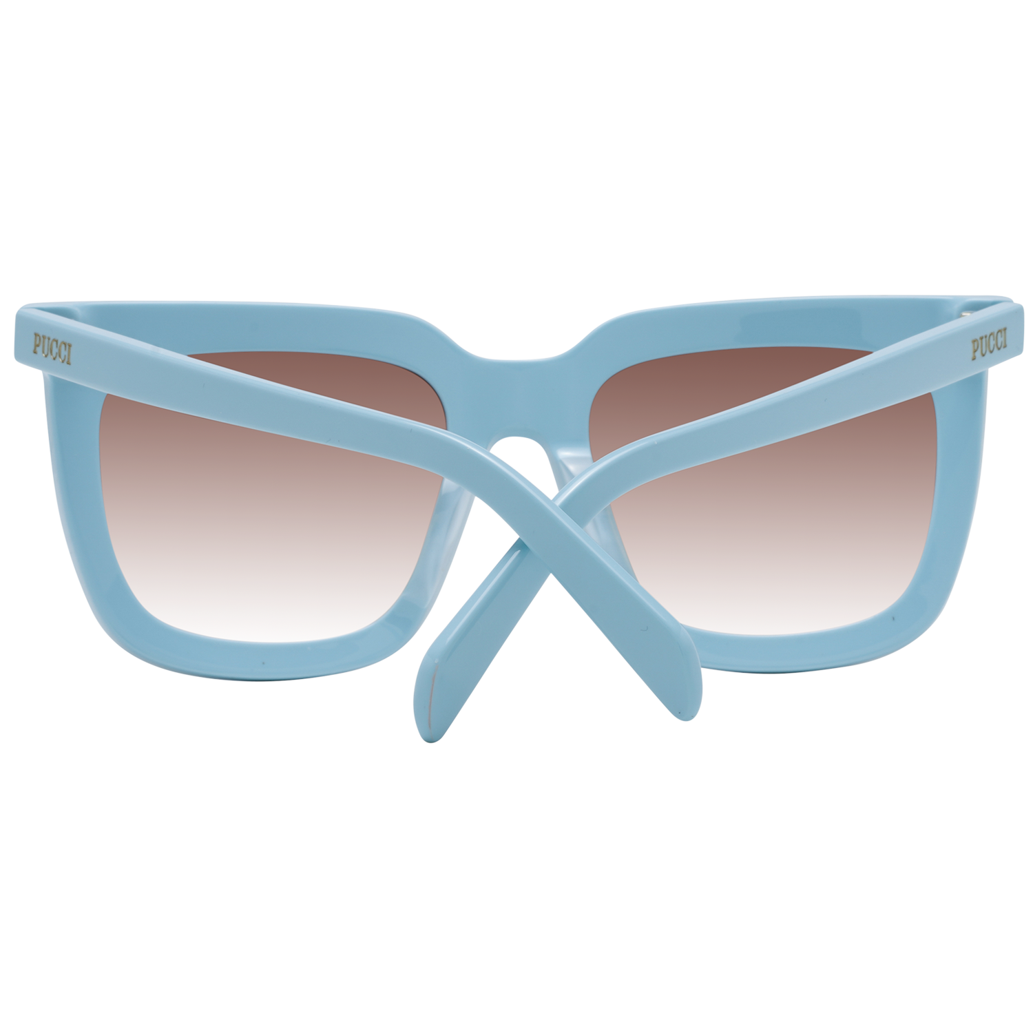 Emilio Pucci Sunglasses Emilio Pucci Sunglasses EP0201 84F 54mm - Women Blue/Brown Gradient Square Full-Rim Eyeglasses Eyewear UK USA Australia