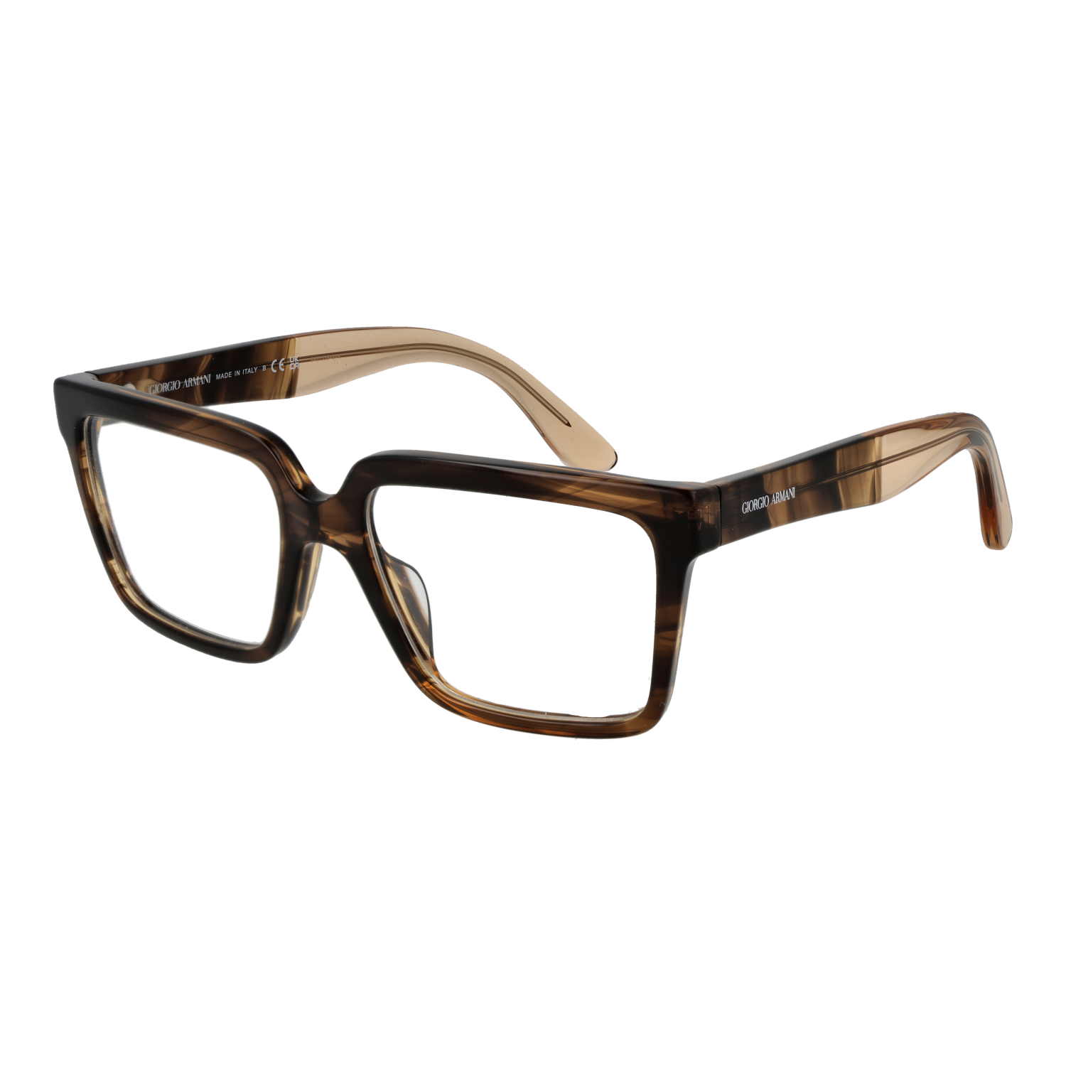 Giorgio Armani Eyeglasses Giorgio Armani Eyeglasses Frames Brown Square Full-Rim 0AR7230U 5958 55mm Eyeglasses Eyewear designer