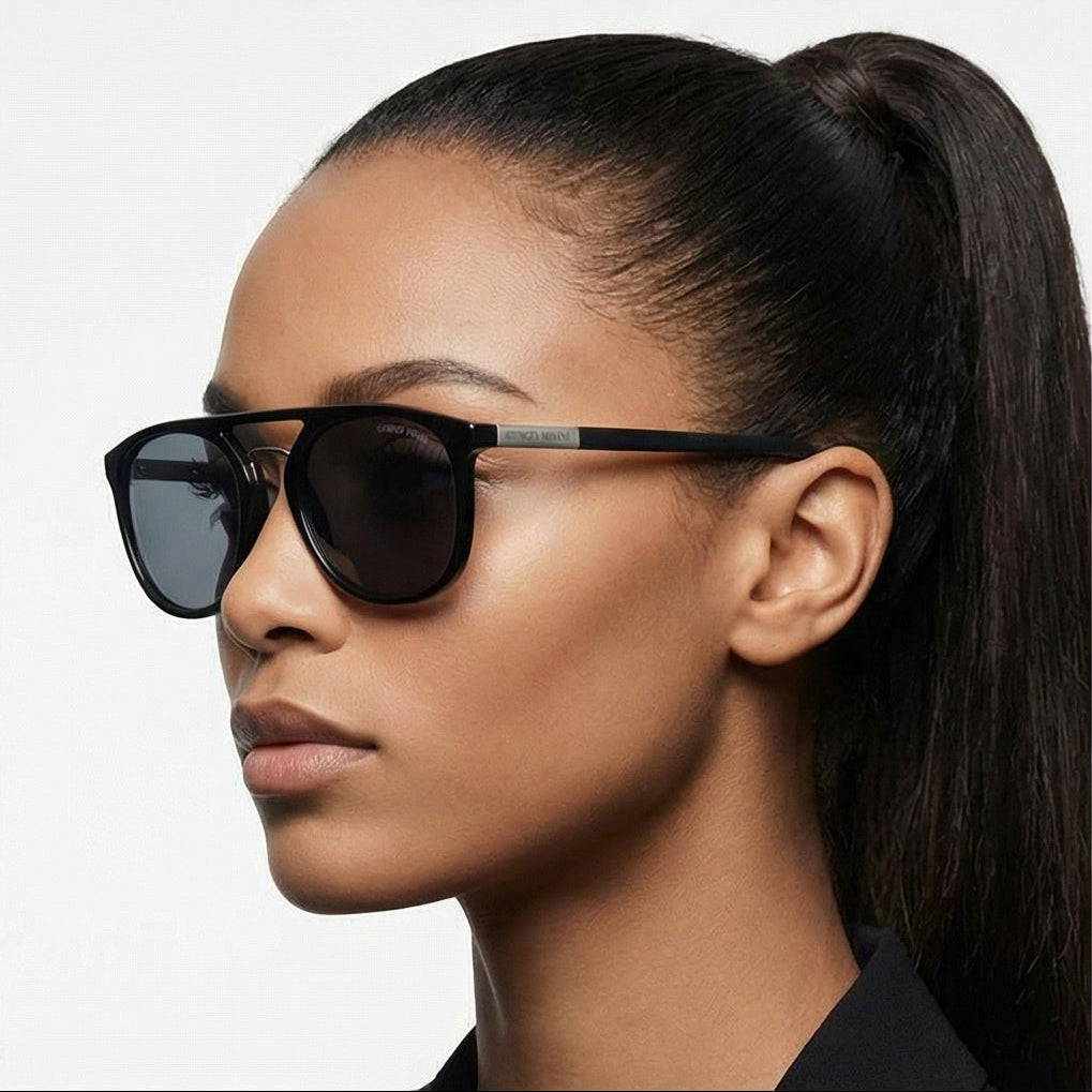 Giorgio Armani Sunglasses Giorgio Armani Sunglasses 0AR8118 504281 Black Pilot Polarized 53mm Unisex Eyeglasses Eyewear designer