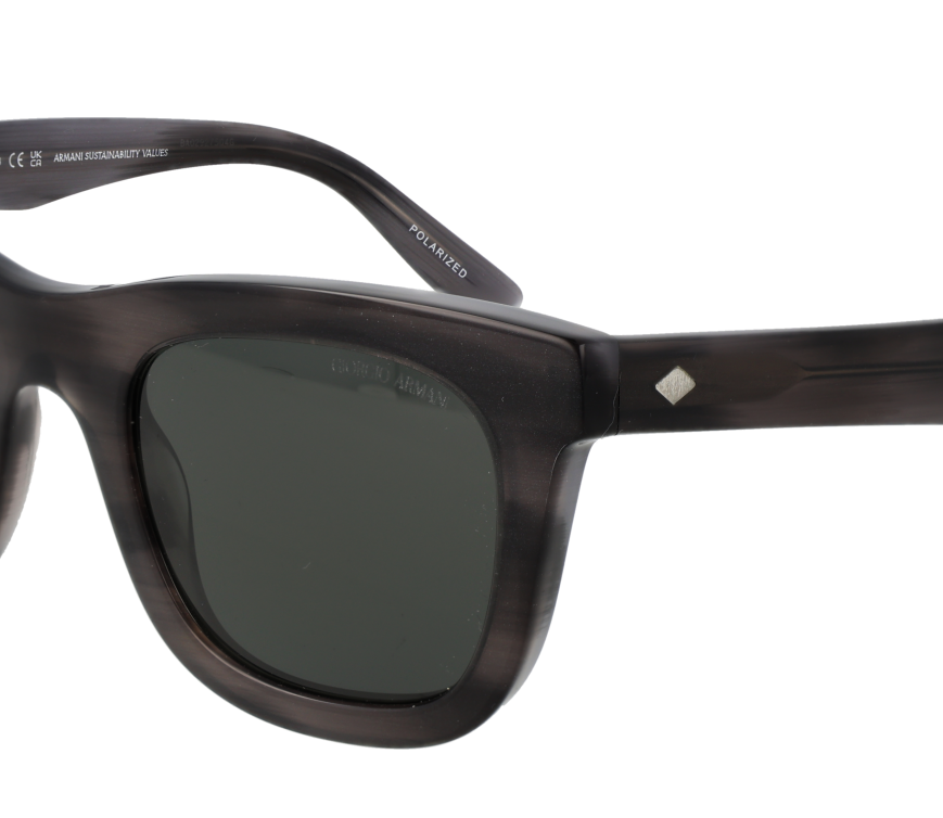 Giorgio Armani Sunglasses Giorgio Armani Sunglasses Square Polarized Grey Unisex 0AR8171 5964P2 49mm Eyeglasses Eyewear designer