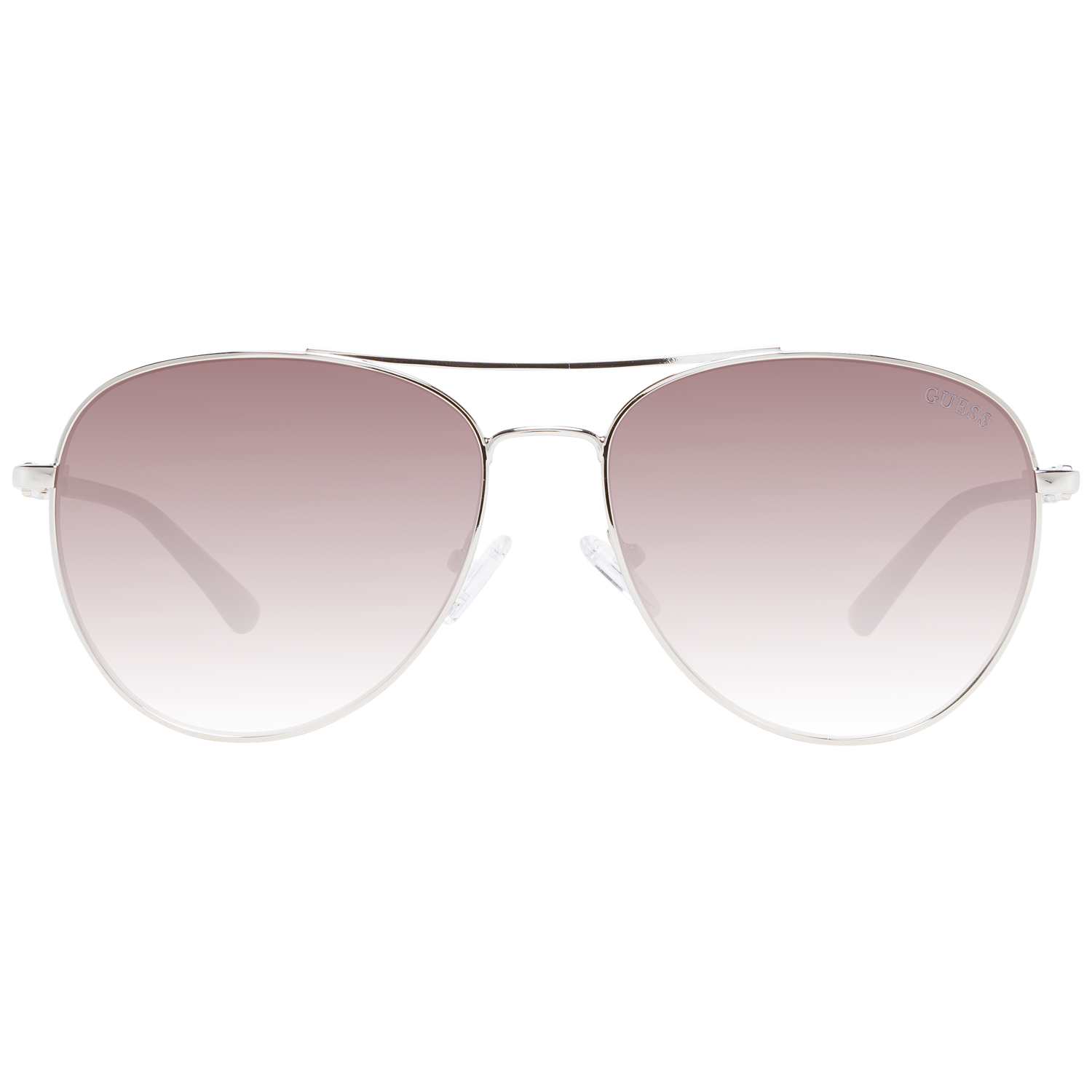 Guess Sunglasses Guess Sunglasses GF6143 32F 59mm - Women Silver/Brown Gradient Pilot Eyeglasses Eyewear UK USA Australia
