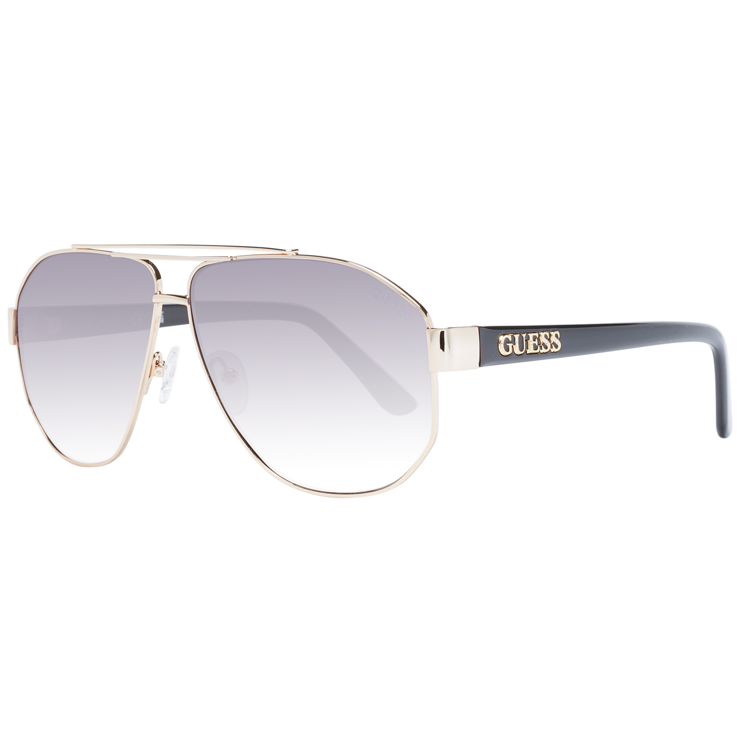 Guess Sunglasses Guess Sunglasses GF6145 32B 61mm - Gold/Black/Grey Gradient Pilot Eyeglasses Eyewear UK USA Australia