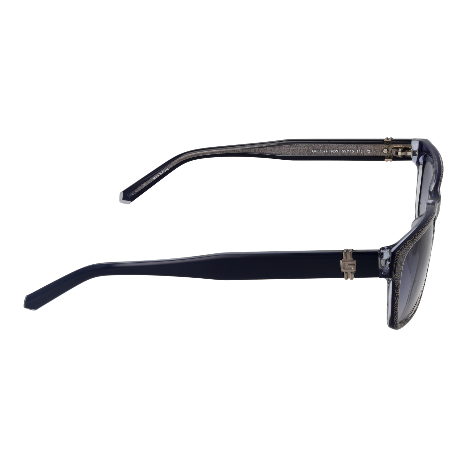 Guess Sunglasses Guess Sunglasses Men's Blue Rectangular Blue Gradient Lenses GU00074 92W 55mm Eyeglasses Eyewear designer