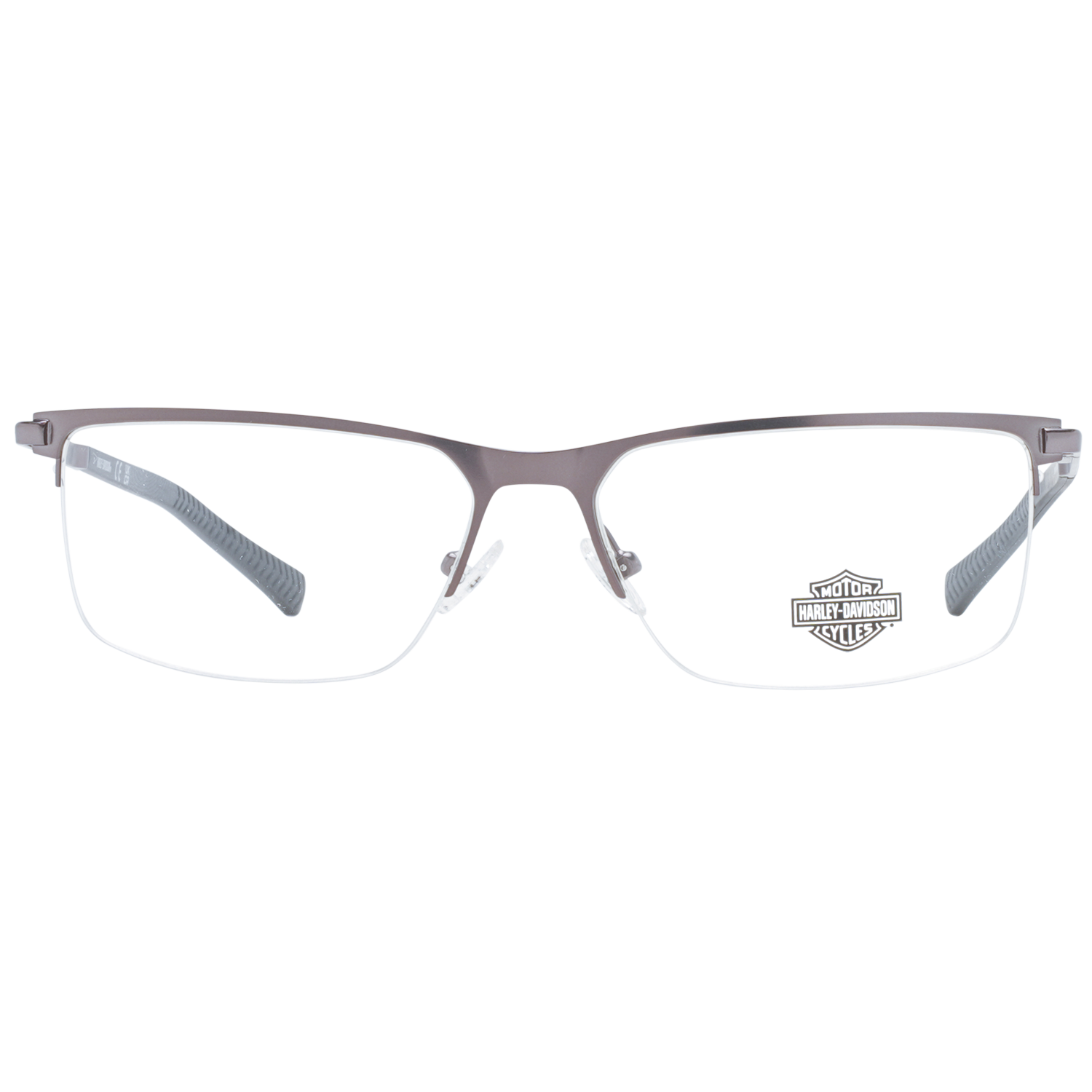 Harley-Davidson Frames Harley-Davidson Glasses Frames HD0979 009 59mm - Men Gunmetal Grey Rectangular Half Rim Eyeglasses Eyewear UK USA Australia