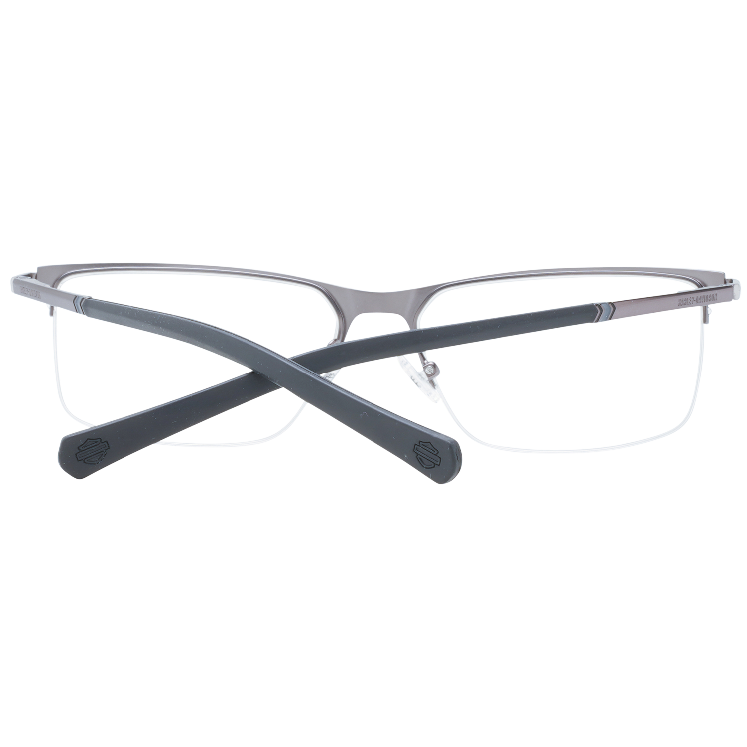 Harley-Davidson Frames Harley-Davidson Glasses Frames HD0979 009 59mm - Men Gunmetal Grey Rectangular Half Rim Eyeglasses Eyewear UK USA Australia