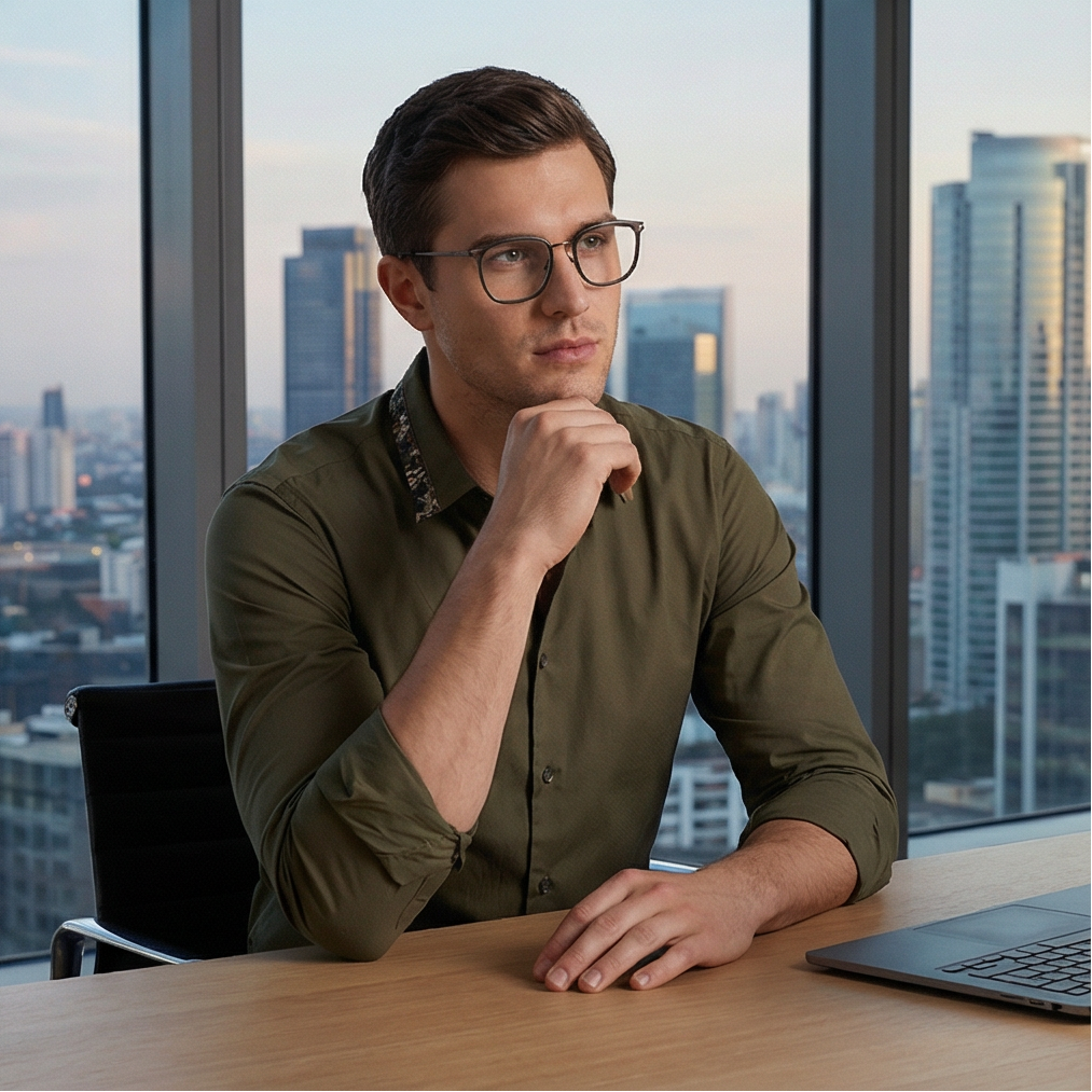 Hugo Boss Eyeglasses Hugo Boss Eyeglasses BOSS 1427 0OC Green Rectangular Stainless Steel Frames 53mm Men Eyeglasses Eyewear designer