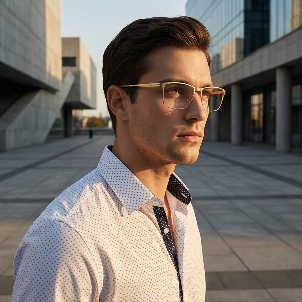 Hugo Boss Eyeglasses Hugo Boss Eyeglasses BOSS 1467/F AOZ Gold Rectangle Full Rim Frames 57mm Men Eyeglasses Eyewear designer