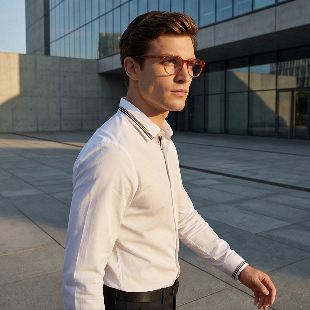 Hugo Boss Eyeglasses Hugo Boss Eyeglasses BOSS 1479/F GMV Men Brown Round Frames 52mm Eyeglasses Eyewear designer