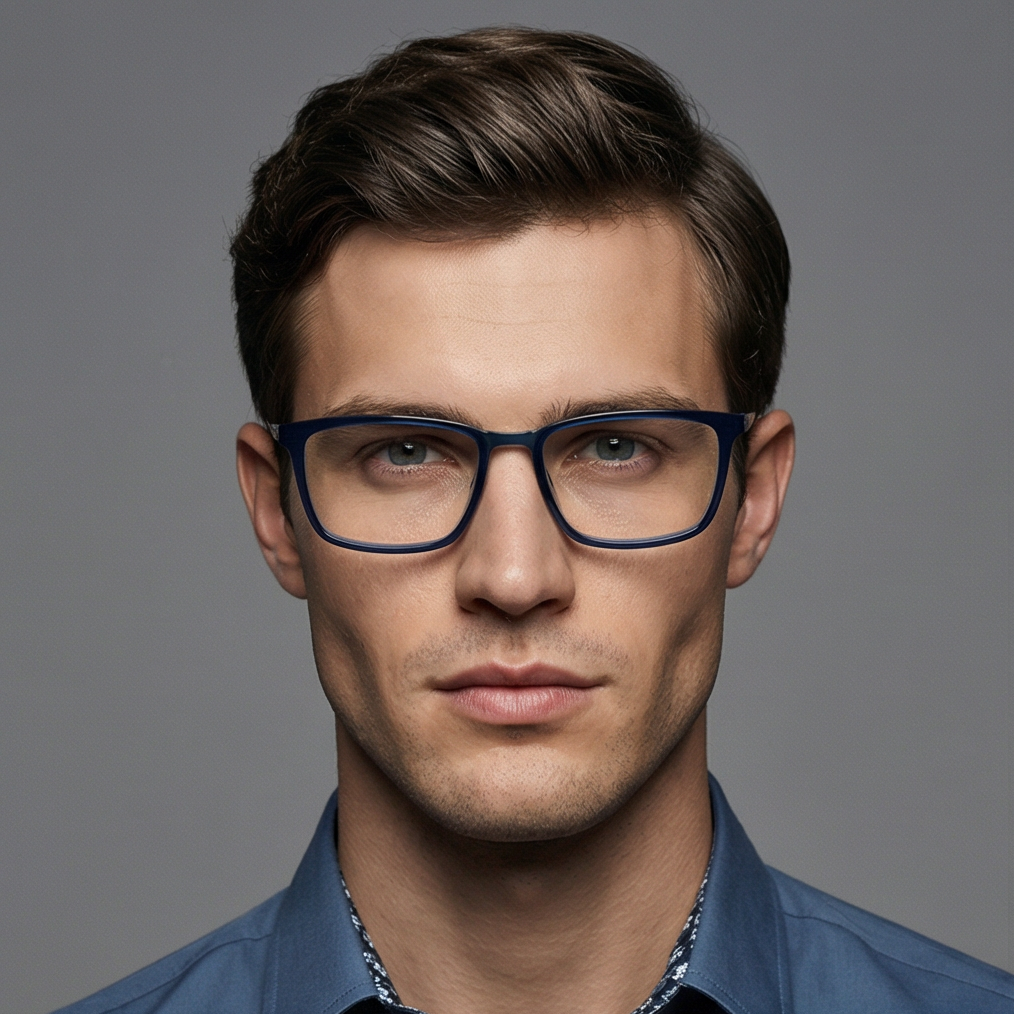 Hugo Boss Eyeglasses Hugo Boss Eyeglasses Frames BOSS 1242 IPQ18 56mm Men Blue Rectangular Eyeglasses Eyewear designer