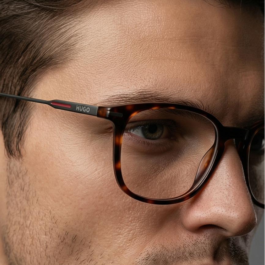 Hugo Boss Eyeglasses Hugo Boss Eyeglasses HG 1205 86 Brown Rectangle Full Rim Acetate Frames 54mm Eyeglasses Eyewear designer