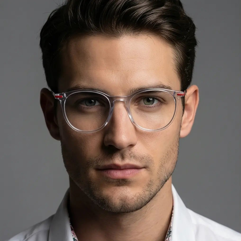 Hugo Boss Eyeglasses Hugo Boss Eyeglasses HG 1233 900 Transparent Round Frames Black 48mm Eyeglasses Eyewear designer