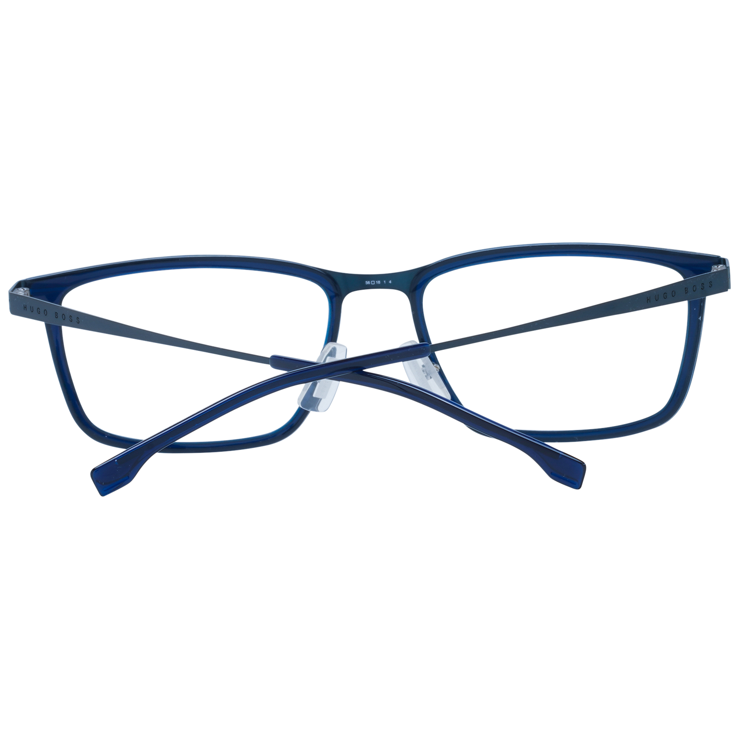 Hugo Boss Eyeglasses Hugo Boss Glasses Frames BOSS 1242 IPQ18 56mm Men Blue Rectangular Eyeglasses Eyewear UK USA Australia
