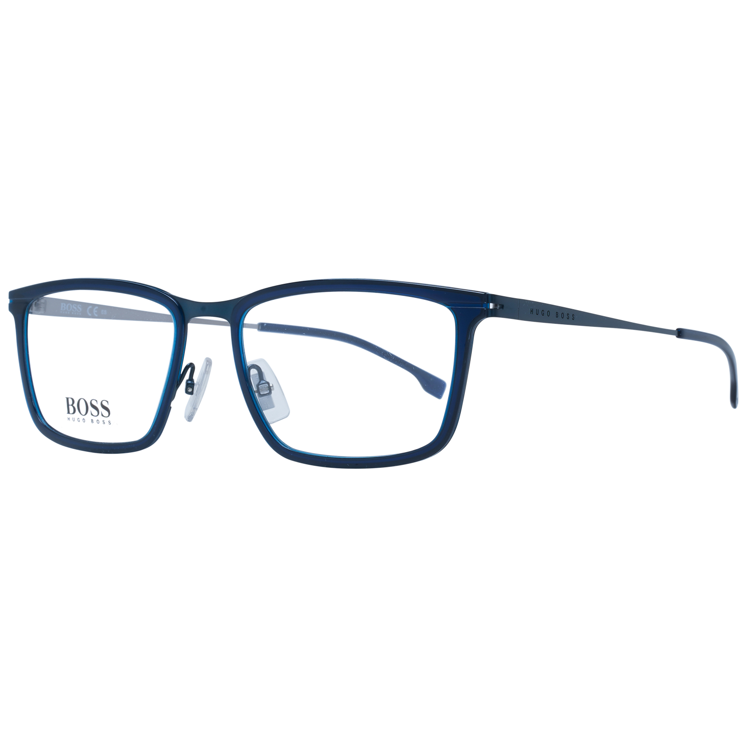 Hugo Boss Eyeglasses Hugo Boss Glasses Frames BOSS 1242 IPQ18 56mm Men Blue Rectangular Eyeglasses Eyewear UK USA Australia