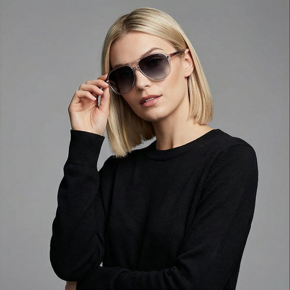 Hugo Sunglasses Hugo Boss Sunglasses HG 1362/S KB79O Women Grey Pilot-Aviator Full Rim Gradient 59mm Eyeglasses Eyewear designer