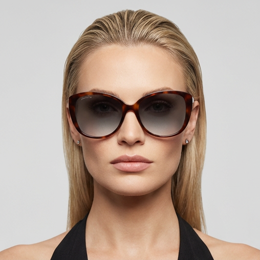 Jimmy Choo Sunglasses Jimmy Choo Sunglasses Women's Brown Havana Butterfly ALY/F/S 57 086HA Eyeglasses Eyewear designer