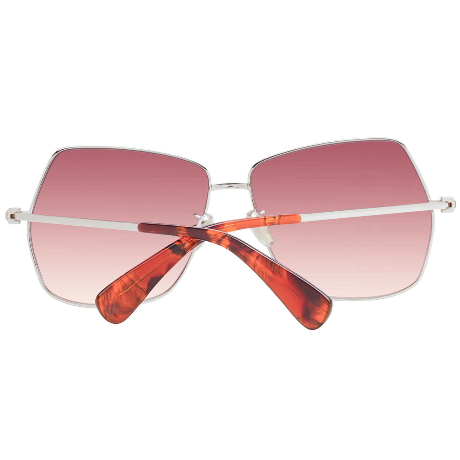 Max Mara Sunglasses Max Mara Sunglasses Women Silver/Red Gradient Square MM0035-H 30F 61mm Eyeglasses Eyewear UK USA Australia