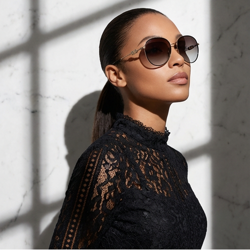 Michael Kors Sunglasses Michael Kors Sunglasses MK1128J 10148G Black Grey Round Gradient Unisex 58mm Eyeglasses Eyewear designer