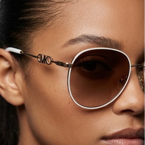 Michael Kors Sunglasses Michael Kors Sunglasses White Gold Gradient Round MK1128J 123313 58mm Eyeglasses Eyewear designer