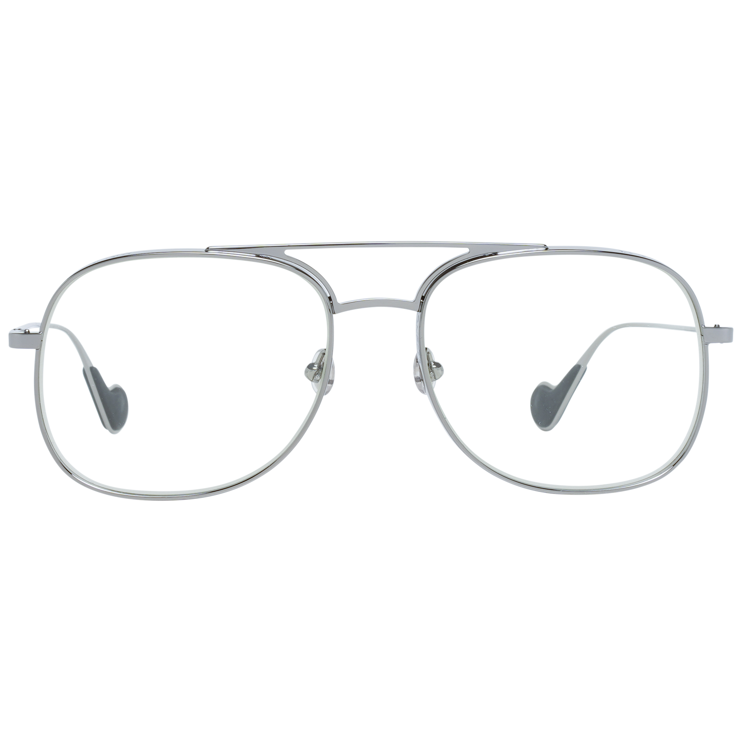 Moncler Eyeglasses Moncler Glasses Frames ML0104 008 57mm - Unisex Gunmetal Pilot-Aviator Full-Rim Eyeglasses Eyewear UK USA Australia