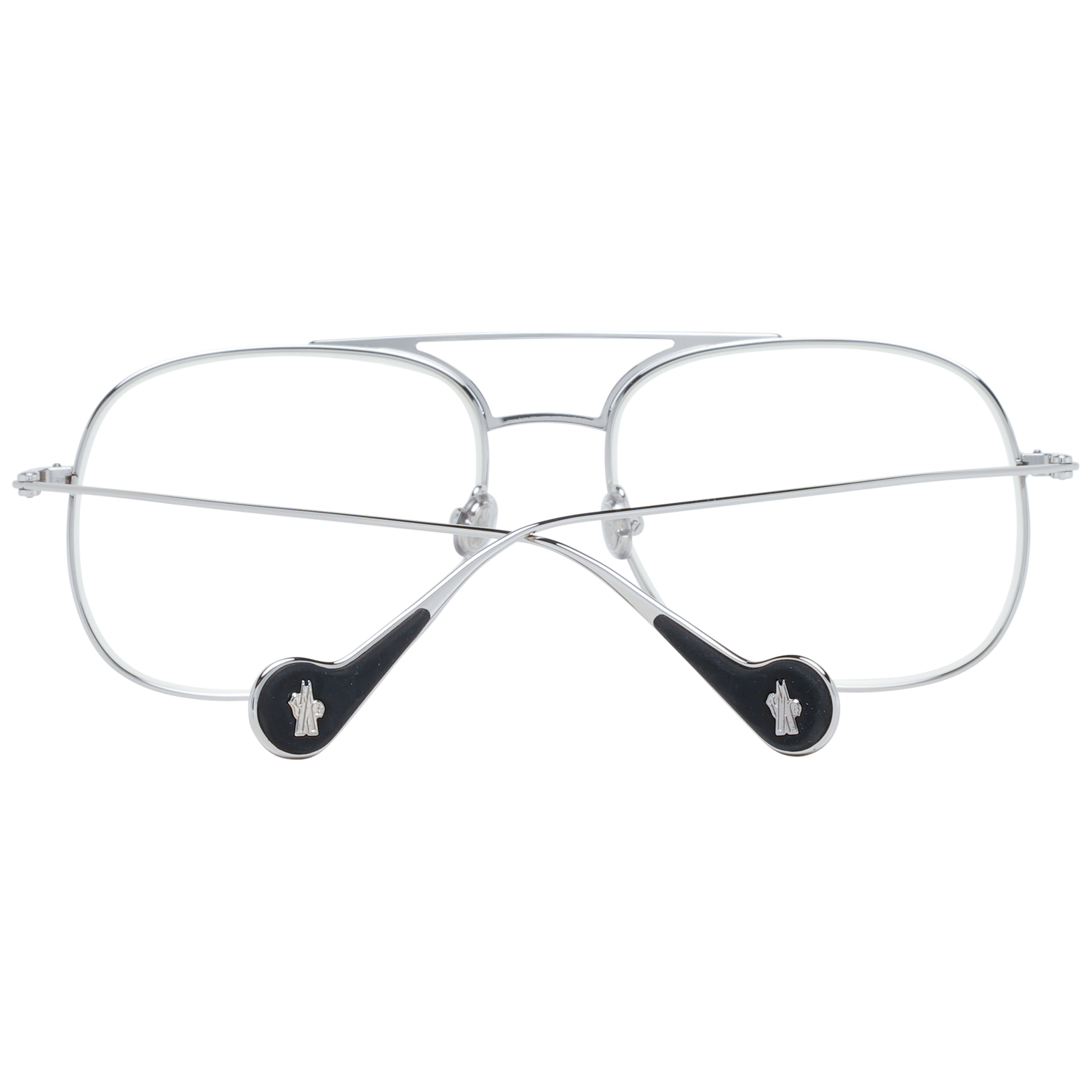 Moncler Eyeglasses Moncler Glasses Frames ML0104 016 57mm - Unisex Silver Pilot-Aviator Full-Rim Eyeglasses Eyewear UK USA Australia