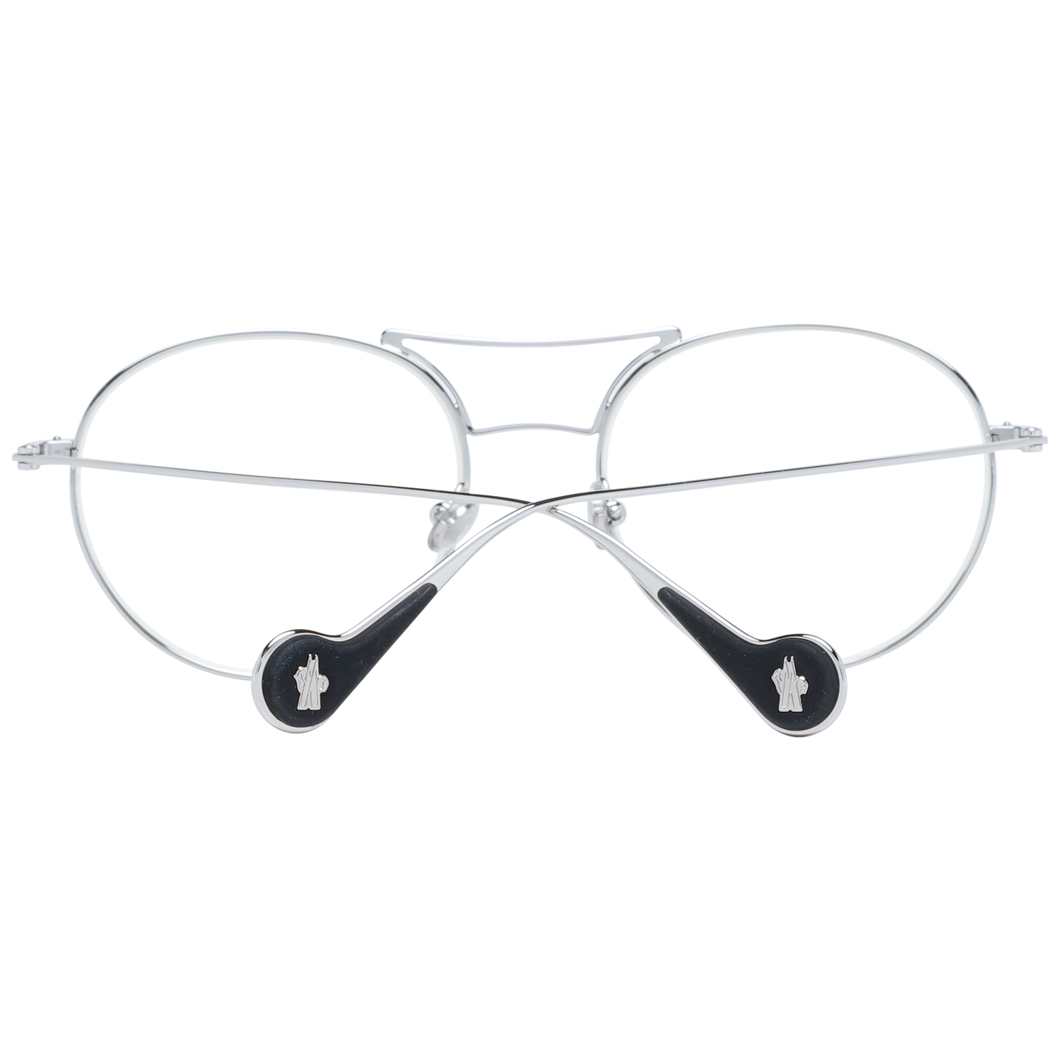 Moncler Eyeglasses Moncler Glasses Frames ML0105 016 54mm - Unisex Silver Round Eyeglasses Eyewear UK USA Australia