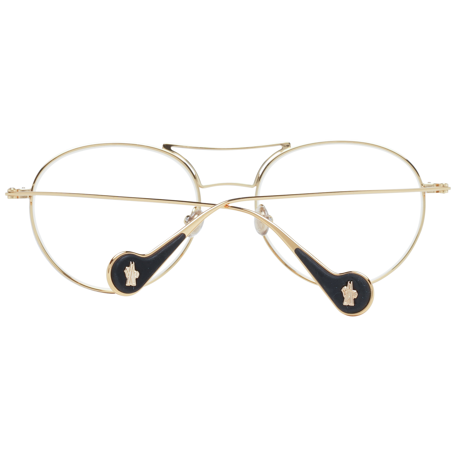 Moncler Eyeglasses Moncler Glasses Frames ML0105 030 54mm - Unisex Gold Round Eyeglasses Eyewear UK USA Australia