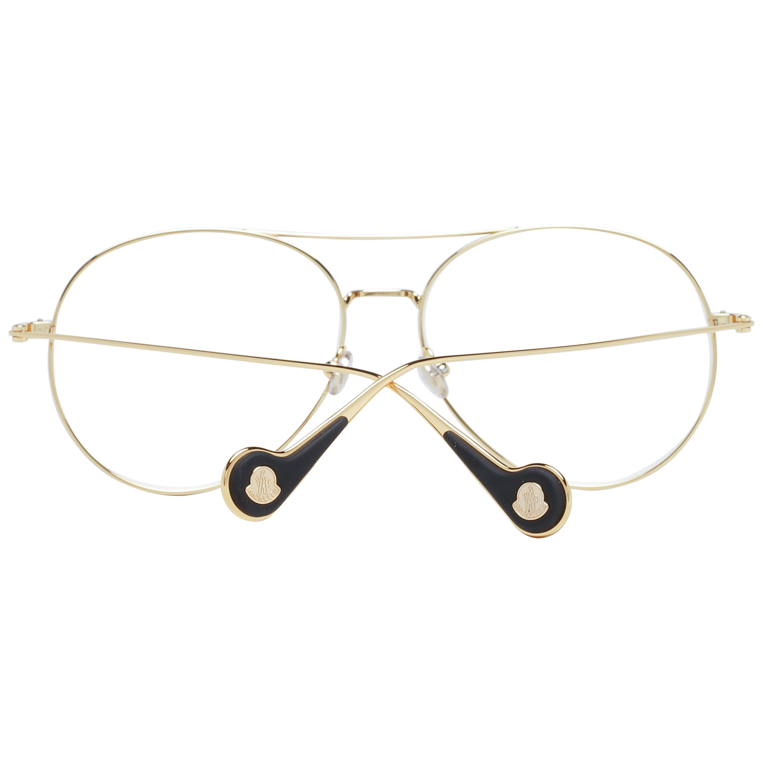 Moncler Eyeglasses Moncler Glasses Frames ML0121 030 57mm - Unisex Gold Pilot-Aviator Eyeglasses Eyewear UK USA Australia