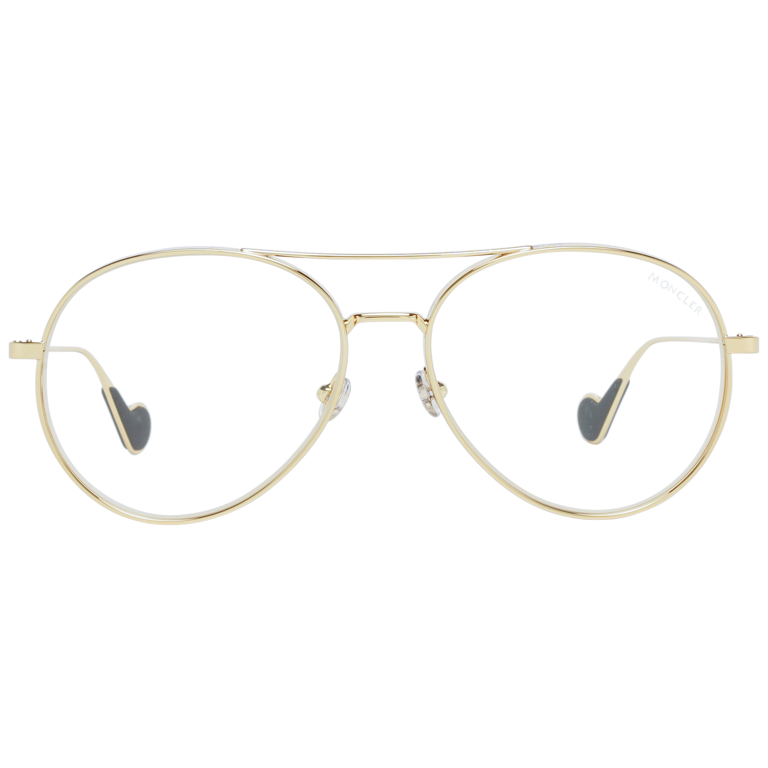 Moncler Eyeglasses Moncler Glasses Frames ML0121 030 57mm - Unisex Gold Pilot-Aviator Eyeglasses Eyewear UK USA Australia