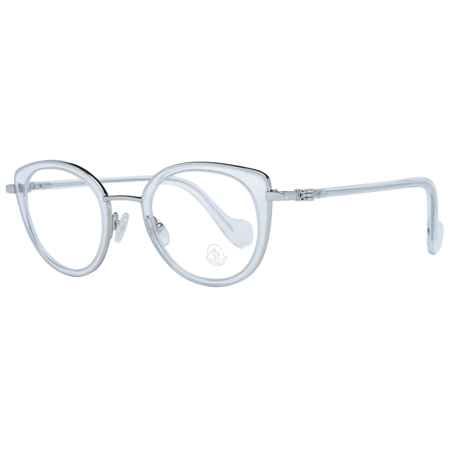 Moncler Eyeglasses Moncler Glasses Frames ML5025 027 46mm - Women White Cat-Eye Full-Rim Eyeglasses Eyewear UK USA Australia