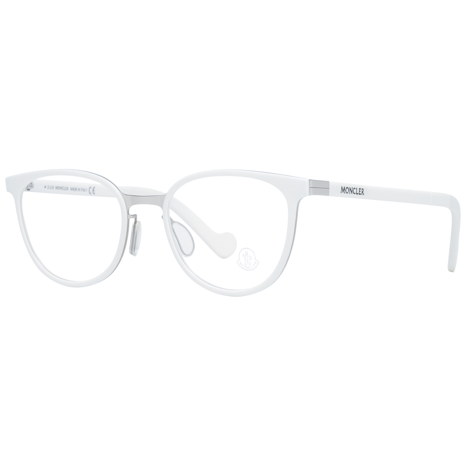 Moncler Eyeglasses Moncler Glasses Frames ML5034 021 50mm Women White Round Eyeglasses Eyewear designer